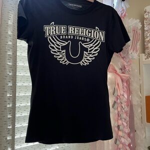 True Religion Women's Black Graphic Tee